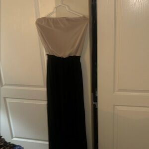 Wet Seal Strapless Black and Cream Dress
